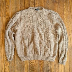 Vintage 90's J.Crew Wool Cableknit Crewneck Sweater